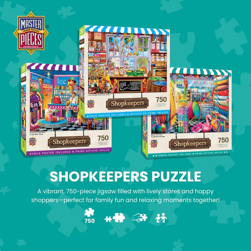 Masterpieces 750 Piece Jigsaw Puzzle for Adults and Family - Pop's Soda Fountain - 18"x24"