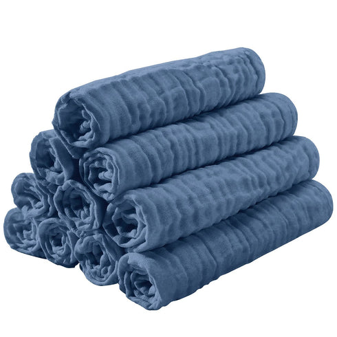 10 Pack 100% 20''X10'' Yoofoss Muslin Burp Cloths for Baby Cotton Baby Washcloths for Boys Girls Large Super Soft