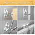 Furniture Anchors (6 Pack) for Baby Proofing, Anti Tip Furniture Straps, Securing 400 lbs, Metal White Earthquake Straps