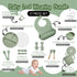 17 Set, 6+ Baby Led Weaning Supplies, Piece BPA-Free Silicone Feeding Eating Essentials Baby Utensils with Suction