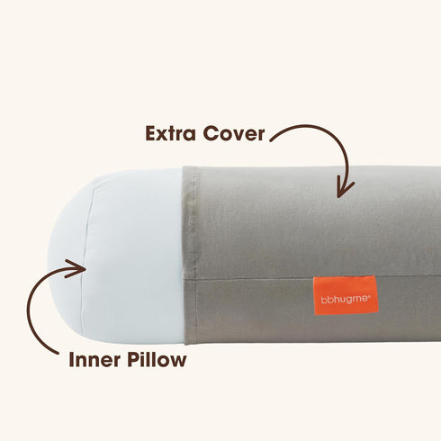 bbhugme Pregnancy Pillow Cover - Cotton Jersey Fabric - Fits bbhugme Pregnancy Pillow for Side Sleeping - Cover Only