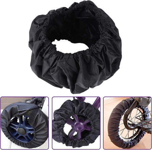 GOTOTOP 4Pcs Stroller Wheels Cover, Wheelchair Tire Protector for Child Baby Stroller Jogger Wheels Covers