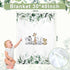 HunnmingRe Set 3 Set Baby Safari Animals Crib Bedding Pcs Crib Baby Blanket, Fitted Sheet, Pillowcase Soft Flannel