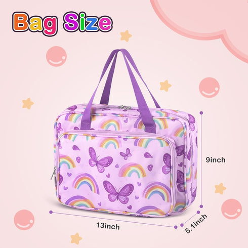 6 Doll Carrying Case Accessory Organizer Storage, Case to Hold Dolls and Clothes, Much Pocket for Dolls Clothes