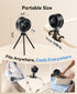 KIMMOO 100 360 Portable Stroller Fan, Speeds Quiet Rechargeable USB Fan with LED Display, Adjustable Safe Clip Fan
