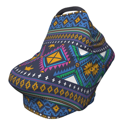 Schgap Aztec Geometric Art Car Seat Covers Canopy for Baby, Nursing Cover Breastfeeding