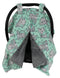 Dear Baby Gear Car Seat Canopy, Premium Infant Car Seat Cover, Breathable Canopy for Boys, Gray Elephants