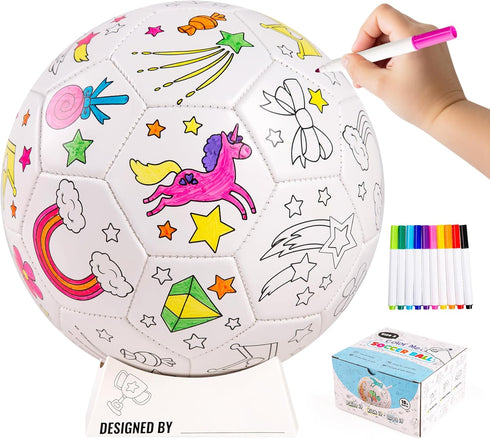 Paint Your Own Soccer Ball with Markers, Toddler Arts and Crafts Kits