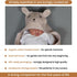 Set 3-Piece Set Baby Gift for Newborns with Organic Cotton Hooded Towel in Bunny Design, Natural Bristle Baby Hairbrush