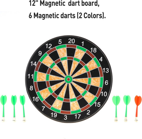 PowerTRC Magnetic Dart Board Game - Indoor Outdoor Toy for Kids, Gift for Ages 5-12