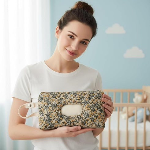 Generic Mommy Portable Bag for Stroller, quilted diaper bagwipe holder for diaper bagQuilted Wipe Pouch