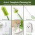6-in-1 Set Travel Baby Bottle Cleaner Kit with Storage Case Compact Bottle Brush for Infant Feeding, Breast Pump Parts