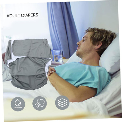 Paales para Adultos Adult Incontinence Underwear Washable Adult Cloth Diaper Maximum Absorbency Adjustable Waistband