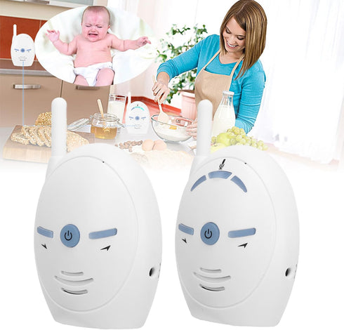 Diyeeni 1000 2 Audio Baby Monitor, Long Range up to ft, Visual Sound Level Indicator, High Sensitivity Microphone, Way