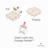 Frozen Moss and Fawn Baby's First Bites Bundle - Silicone Breast Milk Popsicle Kit with Forage Feeder & Teething