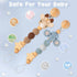 LSTRAGY Girls,4 Handmade Knitted Christmas Pacifier Clip Holder for Boys and PCS Binky Clip Fits for Most Baby Pacifier
