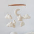 Goukurlsma Cloud Crib Mobile Baby Mobile for Crib Neutral Boho Moon and Clouds Mobile Neutral Nursery Dcor Boucle