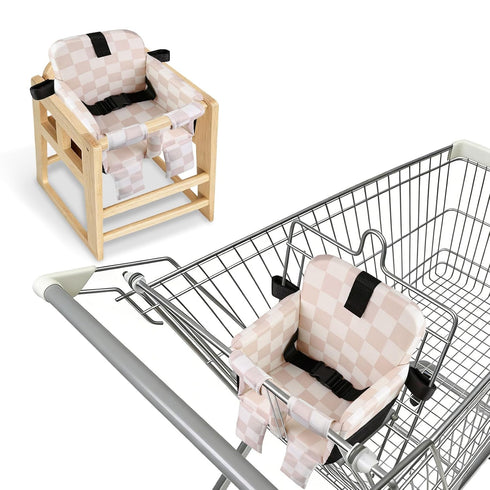 Portable Baby Shopping Cart Seat, High Chair Cover for Outdoor, One-Hand Installation