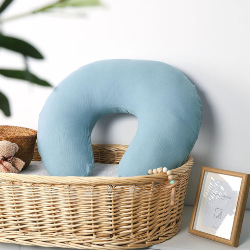 Summer Baby Nursing Pillow Cover, Removeable Breastfeeding Pillow Slipcover, Muslin Car Seat Cover Baby Girls Boys