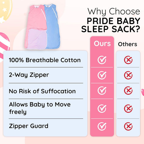 PrideStorellc 0-18 Pride Baby Sleep Sack Cotton Wearables for Babies Months, Newborn Toddler Sleeping Sack