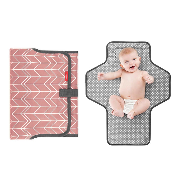 Babebay Waterproof Portable Diaper Changing Pad, Foldable Travel Changing Mat for Baby