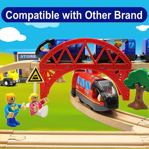 TOPLIVING Set 3 4 5 Battery Operated Train for Wooden Train Track Toys for Toddlers Age Years Boys Kids Magnetic