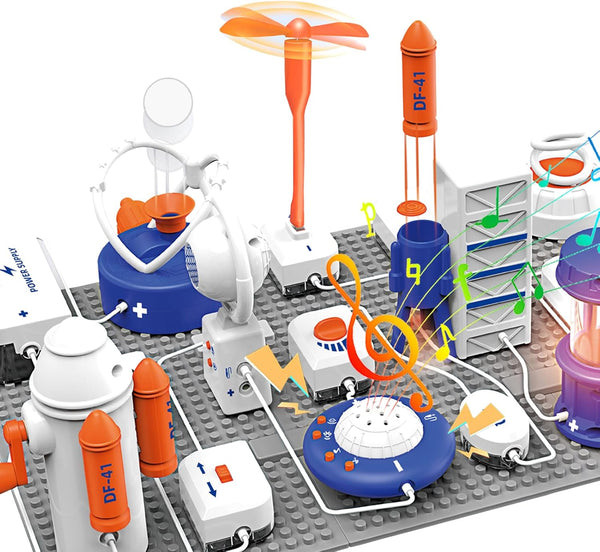 Ponilyer Science Toy Sets, AI Intelligent Voice Physics Circuit Electronic Building Block Puzzle