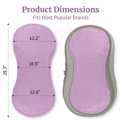 4-Pack 2-Sided Waterproof Changing Pad Liners | Fits Keekaroo Peanut Changer | Extra Thick, Ultra Soft & Absorbent |