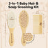 BubblePanda Set Baby Hair Brush and Comb Ultra Soft Goat Hair Bristles, Natural Bamboo Baby Brush for Cradle Cap