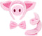 Norme Pig Costume Set - Ears, Nose, Tail, and Bow Tie, Pink Fancy Dress Kit Accessories for Kids