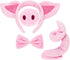 Norme Pig Costume Set - Ears, Nose, Tail, and Bow Tie, Pink Fancy Dress Kit Accessories for Kids