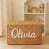 Pabawa Name Sign for Nursery Wooden Name Plaque Baby Girl Wall Decor Boys Room Nameplate Birthday Laser Cut Letters
