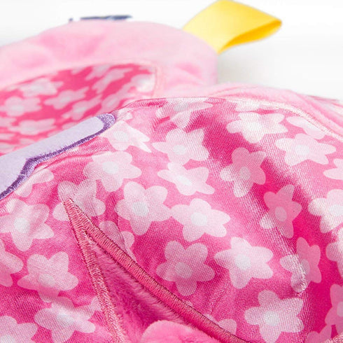 G-Tree Infant Taggy Blanket, Breathable Bedtime Newborn Baby Soft Plush Security, Flower Taggie Blanket Pink