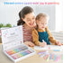 Heyoxista Set 72 24 Dustless Wet Erase Chalk for Kids - Pcs Vibrant Glass Markers with Finger Grips | Non-Toxic Drawing