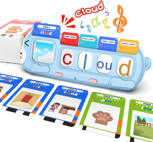 QuTZ Talking Phonics Flash Cards, Mastering Numbers and Letter Sounds, Preschool Learning Activities for Toddlers