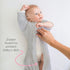 SwaddleDesigns Transitional Swaddle Sack with Arms Up, Half-Length Sleeves, Small, 0-3 months, 6-14 lbs, Heathered Denim