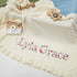 Cozy Personalized Floral Embroidered Name Blanket Soft Cotton Knit Newborn Blanket, Custom Keepsake Gift, Cover