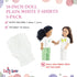 5-Pack 18 Inch 80/20 Emily Rose White Doll T-Shirts - Cotton/Poly | Doll Clothes Wardrobe Basics Fits American Girl
