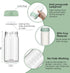 BDICOVE 10oz S1 S2 22oz 4 Packs Breastmilk Storage Bottles Collection Bottles, Wide-Neck Breast Milk Container