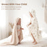 2-Pack 100% Blossom,32" 32") Konssy Muslin Hooded Baby Towels, Cotton, Ultra-Soft & Absorbent Baby Bath Towels