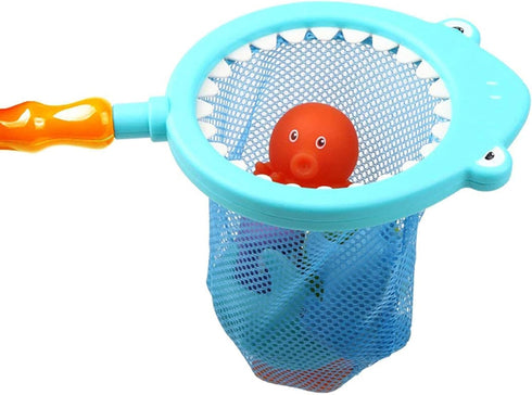 Bath Toy Water Spraying Discoloration Floating Animals, Shark Fishing Play Set for Babies and Kids