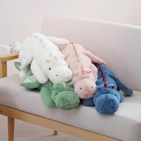 40In 2Lb Weighted Stuffed Animals, Cute Pink Plush Dragon Toy for Kids and Adults