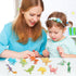 KIMOBER 25Pcs 3D Cartoon Dinosaur Puzzle, DIY Learning Education Jigsaw Toys for Kids