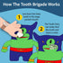 The Tooth Brigade Tooth Fairy Pillow, Stuffed Plush with Large Pocket for Lost Teeth, Treasures, and Prizes - Fun Kids