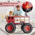 1:18 2.4GHz Remote Control Monster Truck - Scale RC Monster Fire Fighter, Big Wheel School Bus with Lights, Sounds