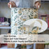 Mziart Large Floral Printing Collapsible Laundry Basket, Waterproof Canvas Storage Bin for Baby Girls Kids Toys Clothes