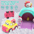 seveclotree 1 Toys,1st 1 2 Toys for Year Old Girls,Baby Cartoon Car Toys with Shooting Car Station,Toddler Girl