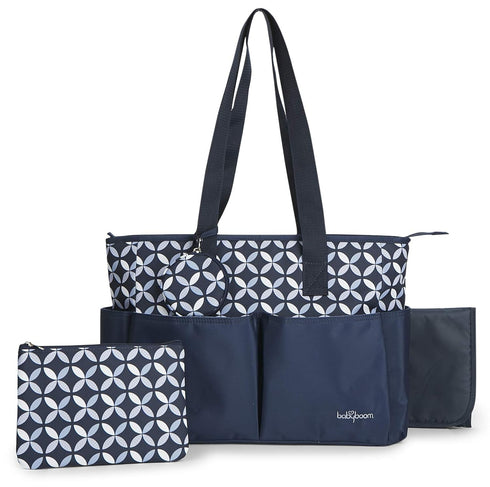 Baby Boom 4Piece Set, Ivy Tote Diaper Bag Navy, One Size
