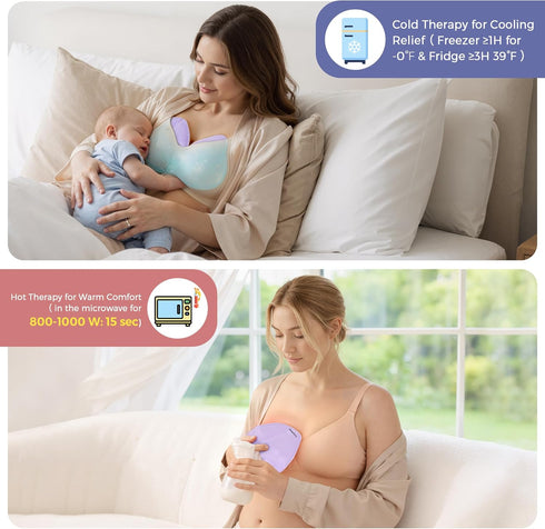 60-Piece Set 50 Packs Breastfeeding Care Kit for Nursing Moms, Complete Gift with Milk Collector, Storage Bags