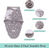 3 Pack 100% Elephants,0-3Months) LAT Swaddle Blanket with zip Baby Girl Boy-Easy Adjustable Infant Sleep Sack Wrap
